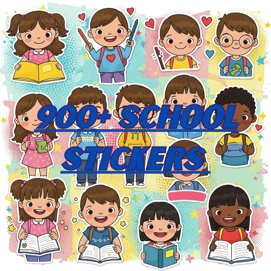 900+ School Stickers, Printable Teacher Reward Stickers, Back to School ...