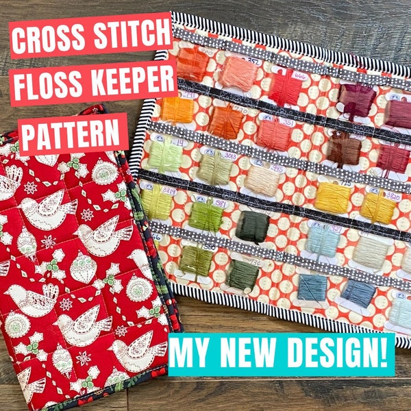 Cross Stitch Floss Keeper - The Perfect Bobbin Holder  -  PDF Pattern - Comes with Detailed Video Tutorial Access - Needlepoint & Embriodery