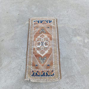 2x4 vintage turkish Doormat Rug, 2x4 Oushak Rug, Bathroom Rug, Vintage Rug, Small Rug, 2x4 handwoven  Rug, antuque  Soft Rug, boho Oushak ru
