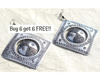 146 aluminum earrings for women, aluminum jewelry, african jewelry, african earring, boho earrings dangle, masai jewelry, ethnic earrings