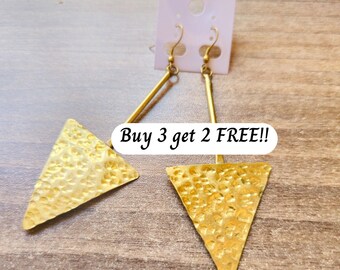 337 dangle brass earrings, brass boho earrings, brass long earrings, long bohemian dangle earrings, boho jewelry, brass jewelry, earrings