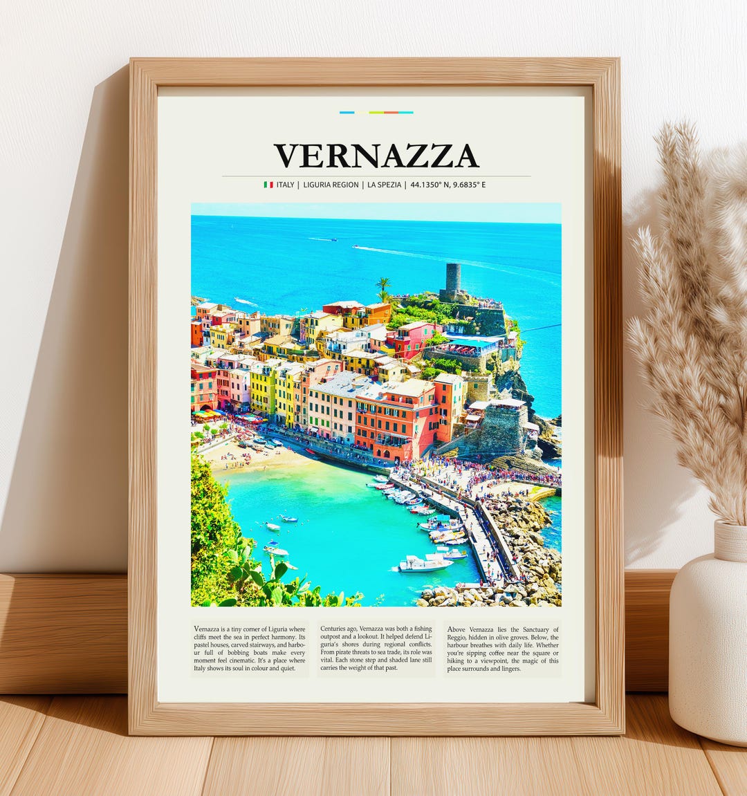 Vernazza Italy Printable Poster – Cinque Terre Wall Art, Digital ...