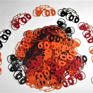 125pc Birthday Monster Truck Confetti Paper Scatter Table  Decoration or Card Making Die Cuts