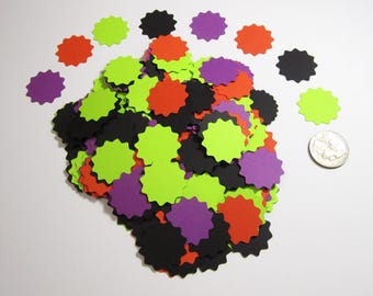 Halloween Colors Mini Scallop Shape Table Decoration Confetti 250pc