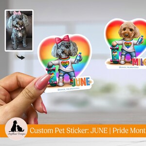 Love is Love | Pet Lovers Gift | Goody Bag Stickers |  Water Bottle Label | Pet Portrait | Custom Pet Art