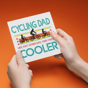 Carte de vœux pour papa cycliste
