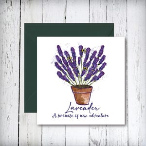Biglietto d'auguri Promessa di Avventura Lavanda