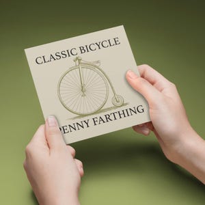 Carte de vœux Penny Farthing