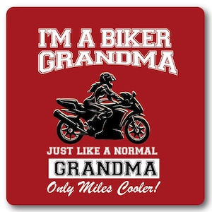 Biker Grandma Motorbike Coaster