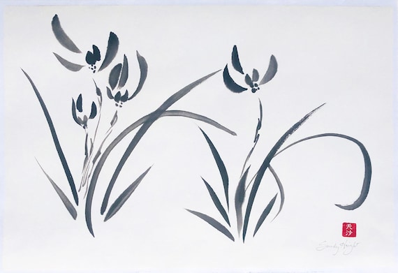 Japanese brush paintings deals