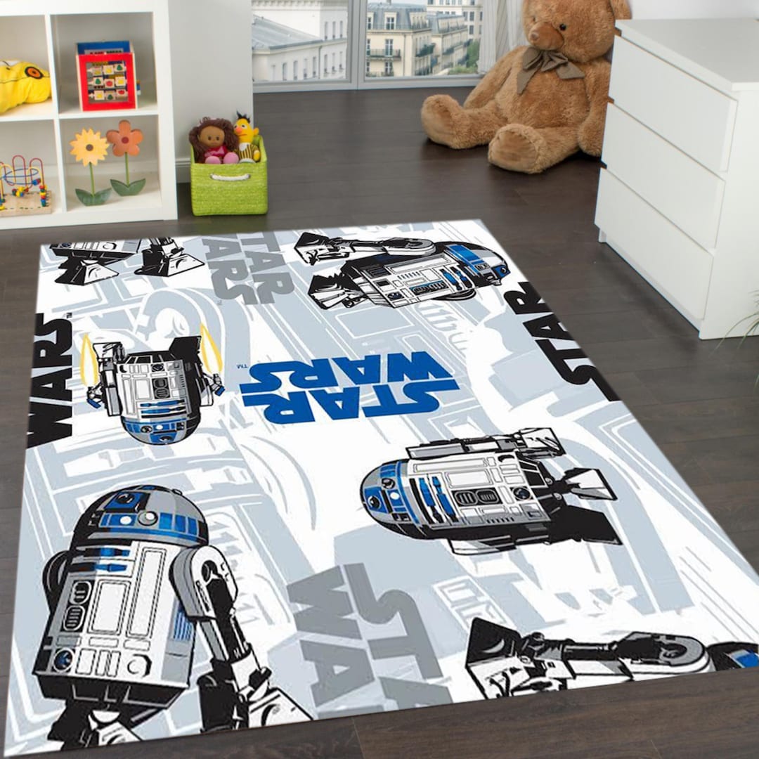 Star Wars Rug for Kids Room | R2-D2 Robot Carpet | Boys Bedroom Decor ...