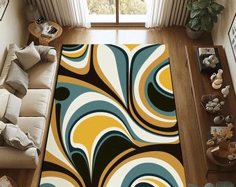 Abstract Retro Area Rug