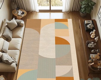 Geometric Modern Area Rug – Scandinavian Contemporary Floor Rug