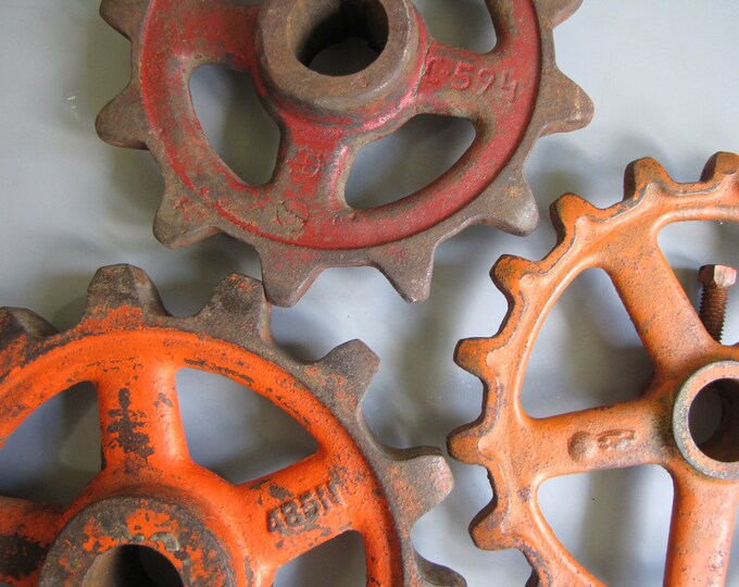 Vintage Industrial Gears Etsy