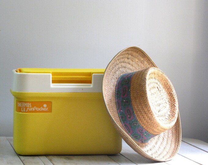 Vintage Yellow Thermos Sunpacker Cooler Etsy