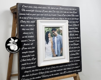 Unique Wedding Gift for Couple Picture Frame, Anniversary Gift Song Lyrics, 16x16 The Sugared Plums