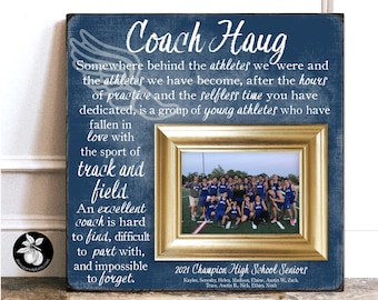 Personalized Track & Field Coach Gift: Team Photo Frame (16x16)