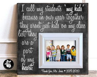 Personalized Teacher Picture Frame: End of Year Gift (16x16)