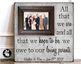 Personalized Parents Wedding Photo Frame: 16x16 Gift