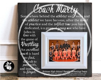 Personalized Wrestling Coach Gift Picture Frame , End Of The Season Thank You Gift, Impossible to Forget, 16x16 The Sugared Plums Frames