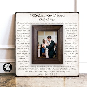 Mother Son Dance Picture Frame, Mother of the Groom Rustic Wedding Gift, 16x16 The Sugared Plums Frames image 1