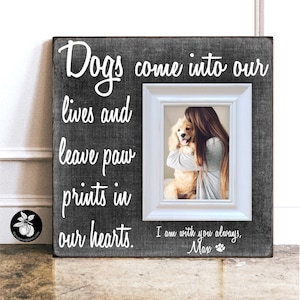 Personalized Dog Sympathy Gift Picture Frame, Dog Memorial Gift, Dog Memory Gift, Dog Loss Gift, Rescue Dog Mom, 16x16
