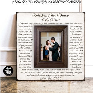 Mother Son Dance Picture Frame, Mother of the Groom Rustic Wedding Gift, 16x16 The Sugared Plums Frames image 2
