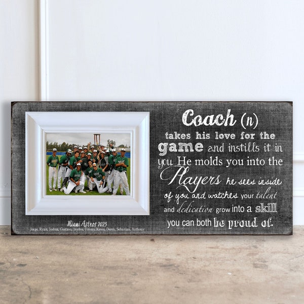 Baseball Coach Frame - Etsy