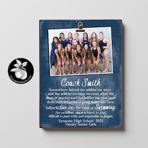 Personalized Swimming Coach Gift Ideas Picture Frame, Thank You Gifts for Swim Team Coaches, End of Season Gift, Coach Retirement Gift, 9x12
