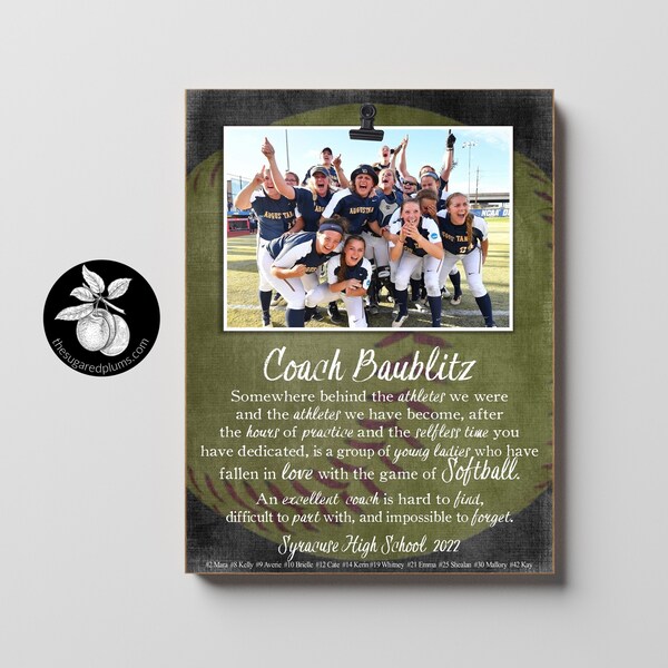 Softball Coach Gift Etsy