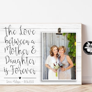 Regalo per la madre della sposa, regalo per la madre della sposa dalla figlia, regalo di ringraziamento per la madre della sposa, cornice per foto di matrimonio personalizzata