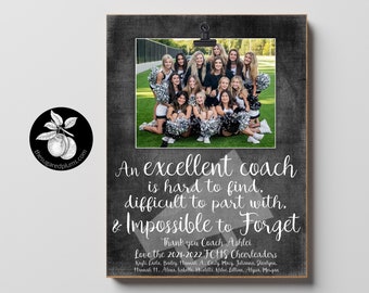 Personalized Cheer Coach Gift Picture Frame, Dance Team Coaches, Personalized Cheer Gifts, Cheer Gifts for Team 9x12 The Sugared Plums