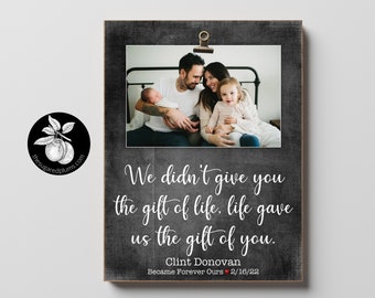 Personalized Adoption Gifts, Gotcha Day Picture Frame, Adoption Day, New Parent Gift, Adopting Baby Gift, New Dad or Mom 9x12