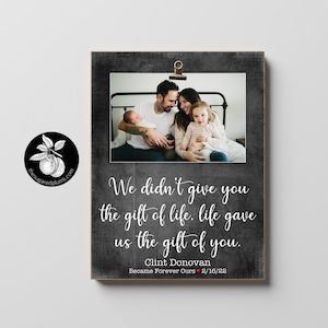 Personalized Adoption Gifts, Gotcha Day Picture Frame, Adoption Day, New Parent Gift, Adopting Baby Gift, New Dad or Mom 9x12