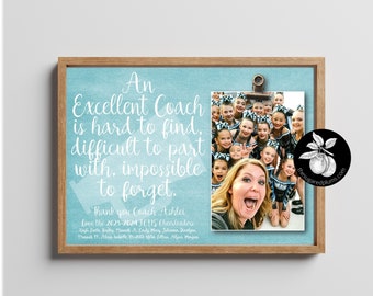 Personalized Cheer Coach Gift Picture Frame, Dance Team Coaches, Personalized Cheer Gifts, Cheer Gifts for Team 9x12 The Sugared Plums