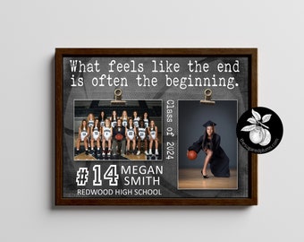 Personalized Senior Night BASKETBALL Picture Frame, Sports Team Gift, Custom Gifts for Graduating Senior, Graduation Gift Ideas, What Feels