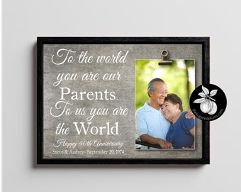 To the World, Personalized 50th Anniversary Gifts For Parents, Picture Frame, Golden Anniversary, 25th Anniversary, The Sugared Plums