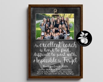 Personalized Cheer Coach Gift Picture Frame, Dance Team Coaches, Personalized Cheer Gifts, Cheer Gifts for Team 9x12 The Sugared Plums