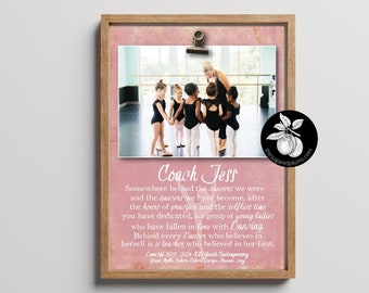 Dance Teacher Gifts Frame, Dance Recital Gift from Students, Ballet or Tap Teacher Appreciation Gift, Somewhere Behind the Dancers, 9x12