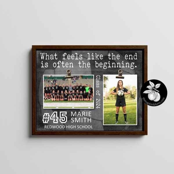 Personalized Senior Night Soccer Picture Frame, Sports Team Gift, Custom Gifts for Graduating Senior, Graduation Gift Ideas - What Feels