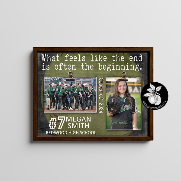 Personalized Senior Night SOFTBALL Picture Frame, Sports Team Gift, Custom Gifts for Graduating Senior, Graduation Gift Ideas, What Feels