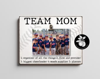 Personalized Baseball Team Mom Gift Ideas Picture Frame, Thank You Gifts for Team Mom, End of Season Gift, Team Mom Retirement Gift, 9x12