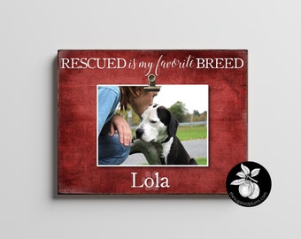 Personalized Pet Adoption Picture Frame: Rescued Dog/Cat Gift