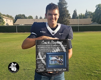 Football Coach Gift Picture Frame, Soccer Coach Gift, 16x16 The Sugared Plums