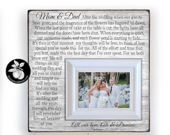 Wedding Gift for Parents Picture Frame, Rustic Wedding Decor, 16x16 The Sugared Plums Frames