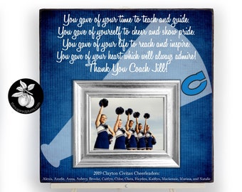 Cheer Coach Gift, Personalized Picture Frame, Coach Thank You Gift, End of Season Gift 16x16 The Sugared Plums Frames