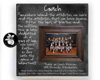 Basketball Coach Gift, Custom Coach Picture Frame, Thank You Gift for Coach, 16x16 The Sugared Plums