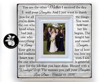 Mother in Law Gift Picture Frame, Mother of the Groom Wedding Gift, Mother of the Bride Gift, 16x16 The Sugared Plums