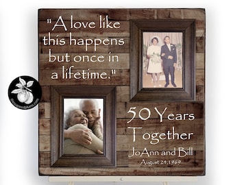 50th Anniversary Gifts For Parents, 25th Anniversary Picture Frame, A Love Like This Happens But Once In A Lifetime 20x20 The Sugared Plums