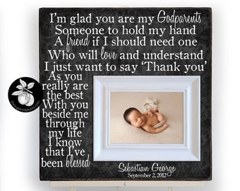 Baptism Gifts for Godparents Picture Frame, Christening Gifts for Godmother or Goddather, 16x16 The Sugared Plums Frames